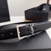 Replica Ysl Square Buckle Belt Silver 3.0cm