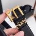 Replica Ysl Square Buckle Belt Gold 3.0cm