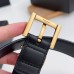 Replica Ysl Square Buckle Belt Gold 3.0cm