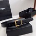 Replica Ysl Square Buckle Belt Gold 3.0cm