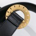 Replica Ysl Circular Belt Crystal Gold Buckle 585110