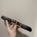 Replica Ysl Double Buckle Thin Belt in Black  2.0cm