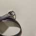 Replica Ysl FrameBuckle Thin Belt in Black with Silver