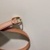 Replica Ysl Frame Buckle Thin Belt in Black with Tan