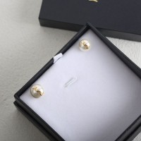 Replica Ysl Cassandre Pearl Earrings In Metal