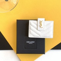 Replica Ysl Cassandre Matelasse Business Card Case in White