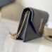 Replica Ysl Cassandre Envelope Chain Wallet In Black Smooth Leather