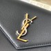 Replica Ysl Cassandre Envelope Chain Wallet In Black Smooth Leather