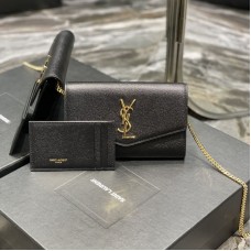 Replica Ysl Uptown Chain Wallet In Black