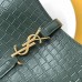 Replica YSL Le5a7 Hobo Bag Croco Dark Green