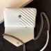 Replica Ysl Medium College Handbags in White with Silver Hardware