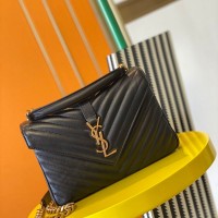 Replica Ysl Medium College Handbags in Gold Hardware