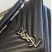 Replica Ysl Medium College Handbags in Silver Hardware