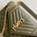 Replica Ysl Medium Envelope Bag in Dark Green