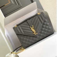 Replica Ysl Medium Envelope Bag in Grey