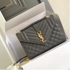 Replica Ysl Medium Envelope Bag in Grey