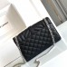 Replica Ysl Small Envelope Bag in Black with Silver Hardware