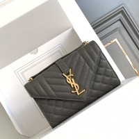 Replica Ysl Small Envelope Bag in Grey