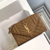 Replica Ysl Small Envelope Bag in Tan