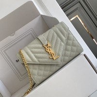 Replica Ysl Small Envelope Bag in whtie