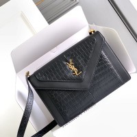 Replica Ysl Gaby Satchel Bag in Croco