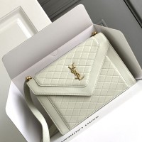 Replica Ysl Gaby Satchel Bag in White