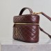 Replica Ysl Gaby Mini Vanity Bag in Lambskin Burgundy