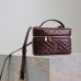 Replica Ysl Gaby Mini Vanity Bag in Lambskin Burgundy