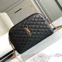 Replica ysl gaby zipped pouch in Black