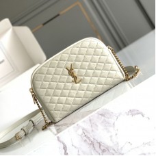 Replica ysl gaby zipped pouch in White