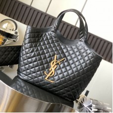 Replica Ysl Icare Maxi Shopping Bag in Black