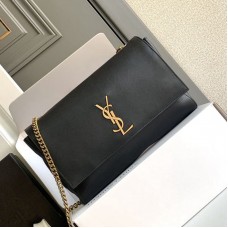 Replica YSL Reversible Medium Kate in suede Black