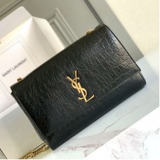 Replica YSL Reversible Medium Kate in Print Crocoside