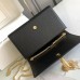 Replica Ysl Medium Kate Tassel Bag in Embossed Black with gold hardware