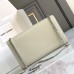 Replica Ysl Medium Kate Tassel Bag in Embossed White with silver hardware