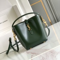 Replica YSL LE 37 mini bucket bag in Green