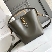 Replica YSL LE 37 SMALL bucket bag in Dark Grey