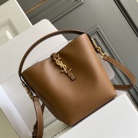 Replica YSL LE 37 SMALL bucket bag in Tan