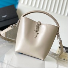 Replica YSL LE 37 SMALL bucket bag in grey