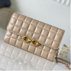 Replica Ysl Le Maillon Chain Wallet Beige Leather