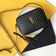 Replica YSL Lou Camera Bag  Black with Gold Hardware