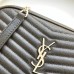 Replica YSL Lou Mini Camera Bag  in Black with Silver hardwear