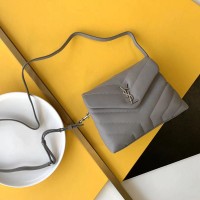 Replica Ysl LouLou Toy strap Bag in Grey with Silver