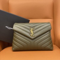 Replica Ysl Medium LouLou Bag in khaki