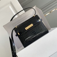 Replica Ysl Manhattan Mini Crossbody Bag in Croco