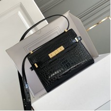 Replica Ysl Manhattan Mini Crossbody Bag in Croco