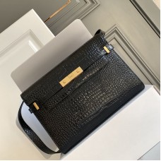 Replica Ysl Manhattan Shoulder Bag in crocodile embossed