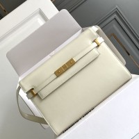 Replica Ysl Manhattan Shoulder Bag in White