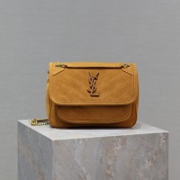 Replica YSL Saint Laurent Niki Baby Bag In Brown Suede