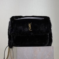 Replica YSL Niki Large in Shearling Black